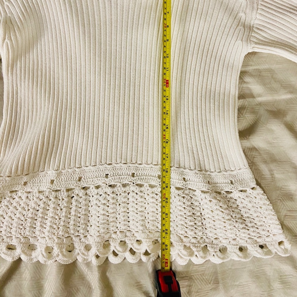 Sale🎊 NWT Derek Lam 10 Crosby Crochet Sweater M - Picture 8 of 8